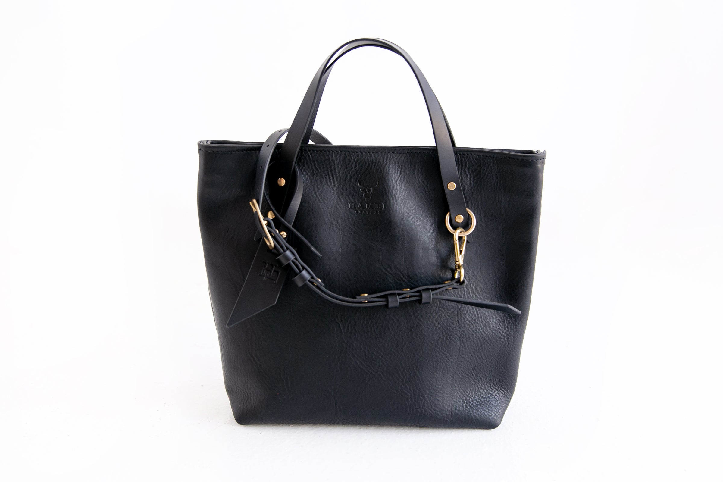 BAG NO 10 AVELLINO SLING HANDLE HL DAKOTA NERO BAG HL OLE NERO HL PG BLACK SOLID SHINY BRASS FINISH